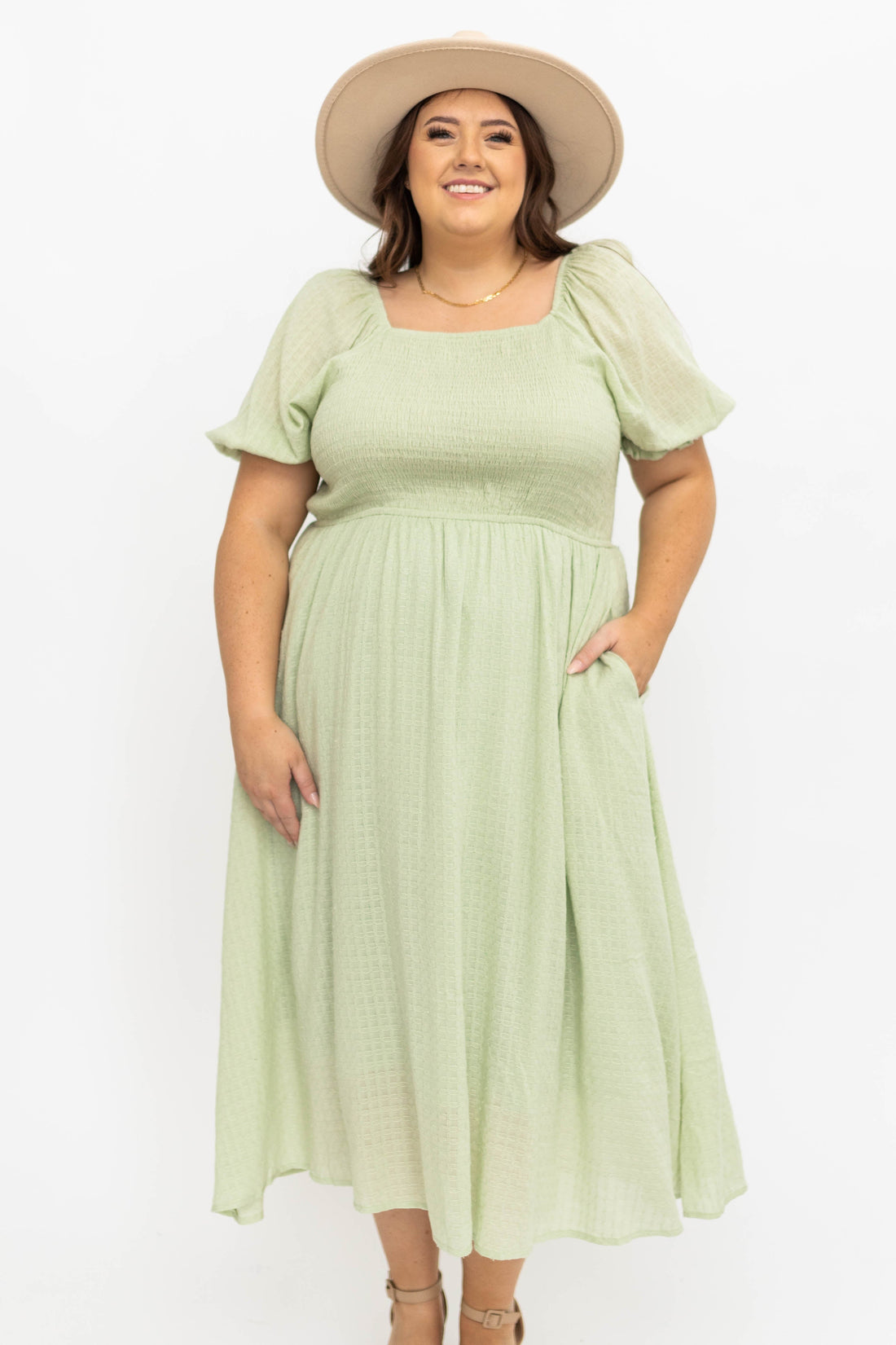 Poppy Sage Dress