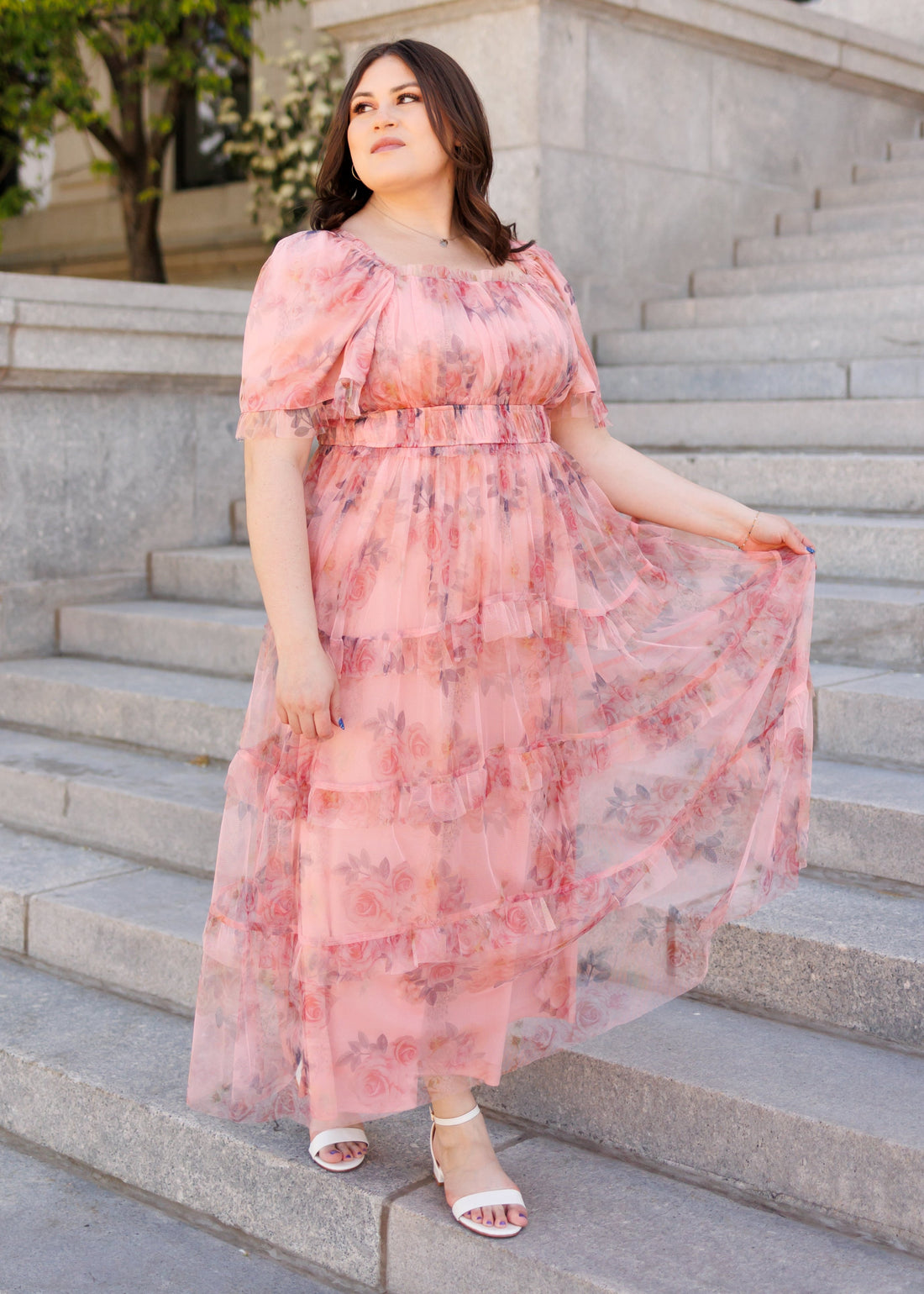 Celeste Pink Floral Dress