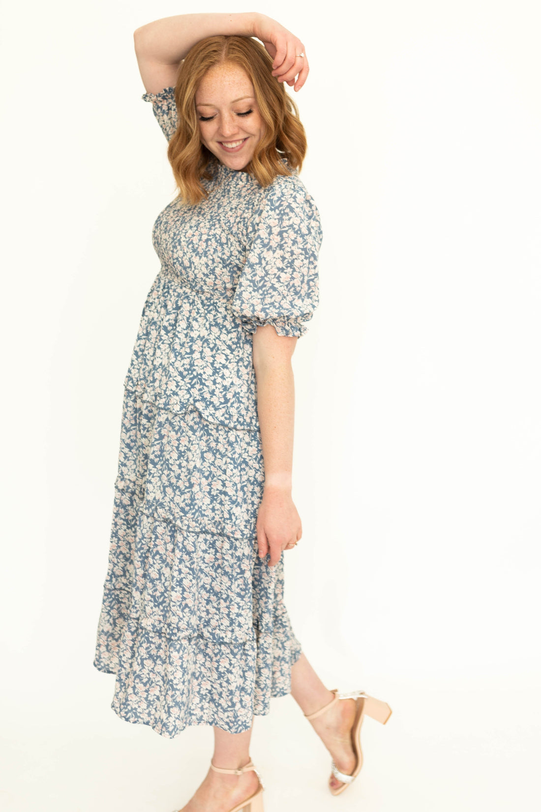 Coraline Blue Floral Dress