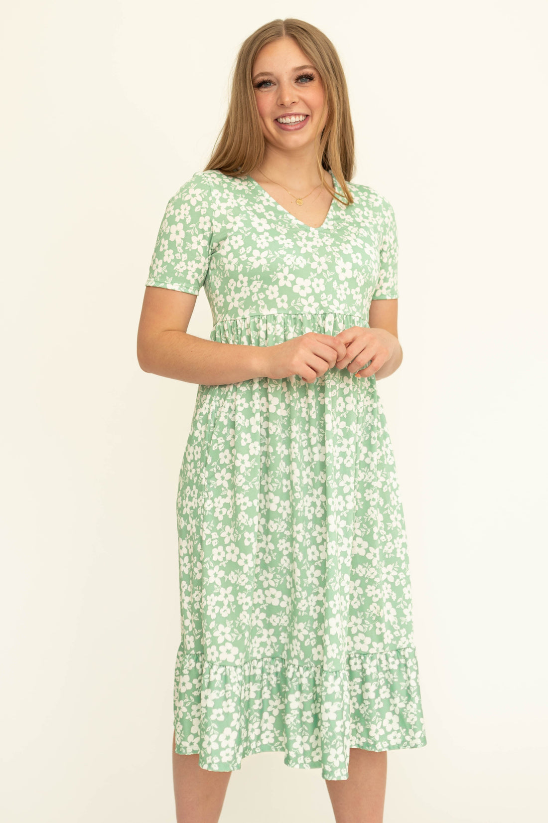 Jules Mint Floral Dress