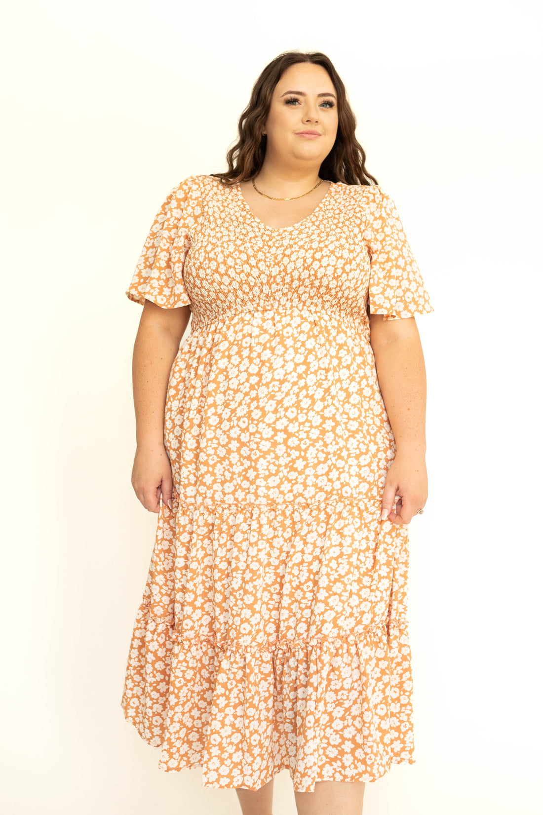 Mira Apricot Dress