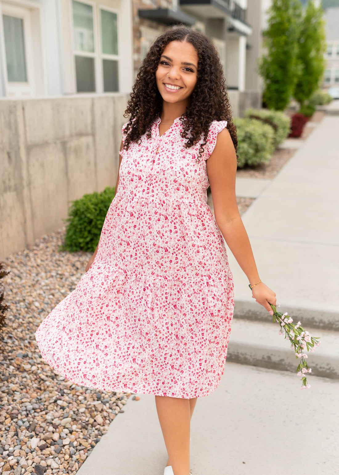 Sherry Pink Floral Dress